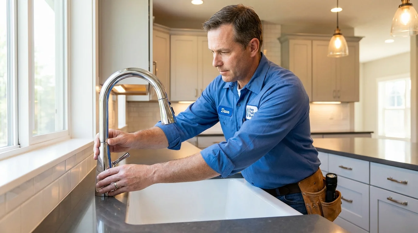 Kitchen faucet installation by Johns Plumbing LLC in Rochelle Park