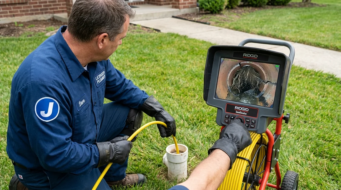 Sewer camera inspection being performed by Johns Plumbing LLC in Rochelle Park